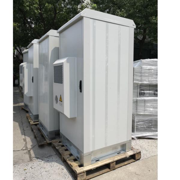 Color Coated Steel Outdoor Telecom Cabinet , 19 Outdoor Rack Mount Enclosure