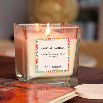 Glass Jar Scented Soy Wax Candle / Non Toxic Scented Candles With Luxury Packing