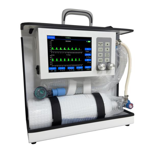 Ventilateur de transport pour ambulance, modes SIMV et IPPV, avec alarme de pression