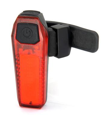 Red Frame Rechargeable Rear Bike Lights Usb Charged 12 COB Led High / Low Flash
