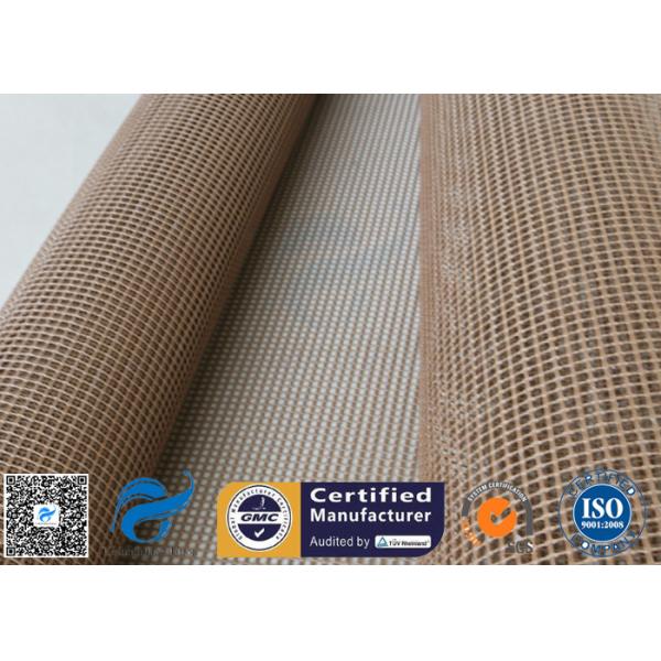 Покрытая ПТФЭ сетка Брауна утка ткани 4кс4ММ Доуле конвейерной ленты стеклоткани открытая