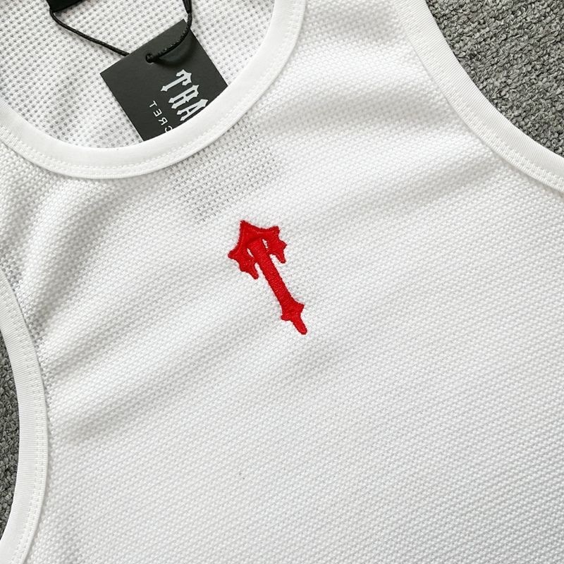 Men's Lightweight Mesh Fabric Tank Top with Flame Print and Breathable Design for Summer Wear