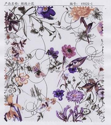 Transfer foil for leather  Flower design transfer film for pvc leather 4982k Hot stamping foil for pu leather