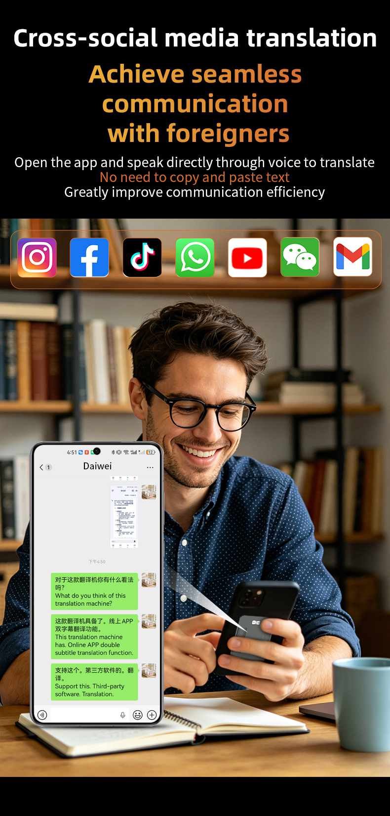 Summary Mobile Translator 147 Languages Video Calling AI Translation Device
