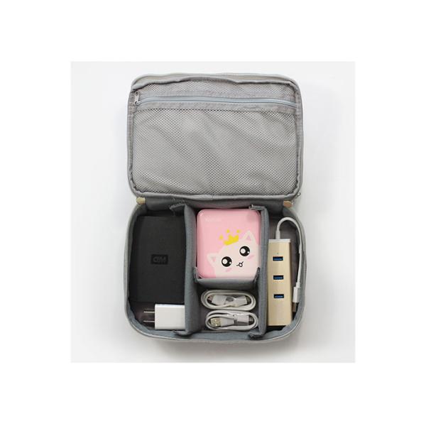 Fashion Cable Organizer Bag Digital Storage Bag Electronics Accessories Case With Disk SD Card Slots