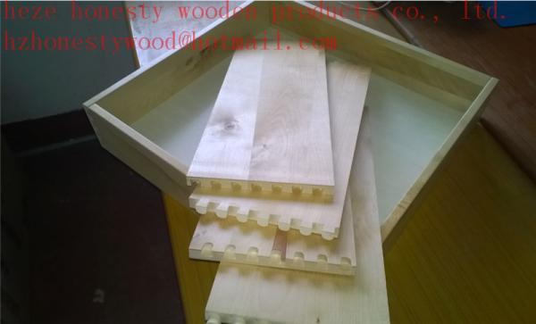 Birch solid wood dovetail drawer components with UV coat  drawer box drawer front. cabinet box.
