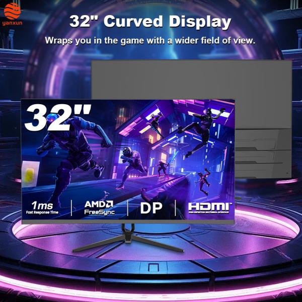 1440P 32 Inch Gaming Monitor 3000R IPS Panel QHD Resolution PC Monitor Curved