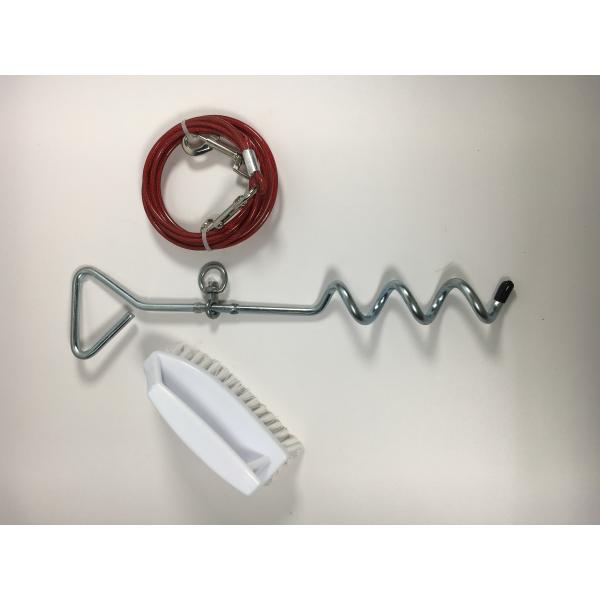 Outdoor Activities Dog Tie-Out Stake with 100-150kgs/220-330lbs Leash Weight Capacity