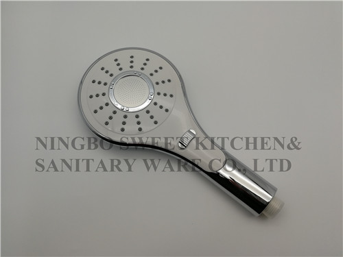 chrome plating shower head hand shower set round overhead shower rain shower ABS material bathroom shower
