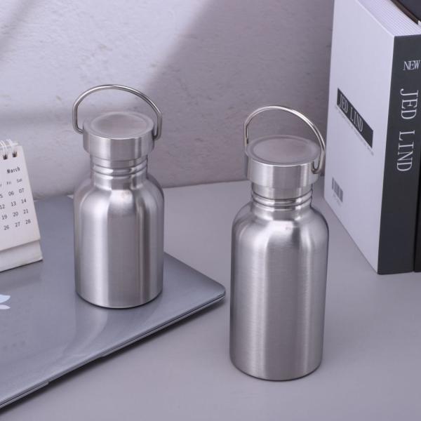 350ml 500ml 600ml Oem Odm Single Wall Stainless Steel Water Bottle BPA Free Stainless Steel Travel Water Bottle Lightweight Minimalistic Design
