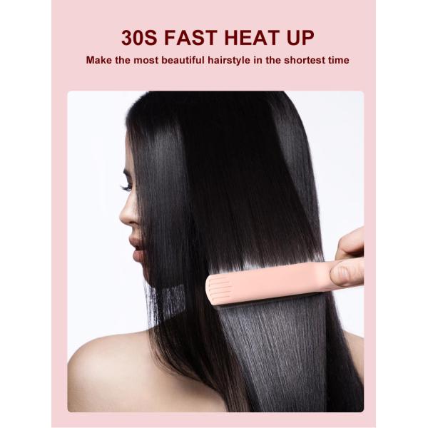 Раскручиватель волос плиты пинка мини, электрическая батарея лития щипцов 2600mAh волос