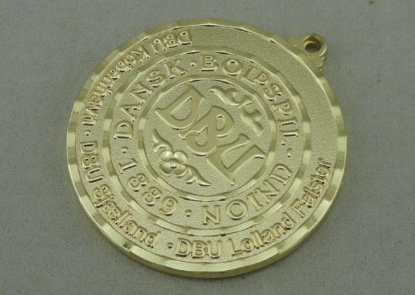 2.0 Inch DBU Die Cast Medals By Die Casting , With Real Gold Plating And 3D Design