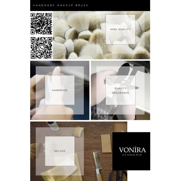 Макияж волос соболя козы белки Vonira синтетический чистит щеткой с ручкой березовой древесины