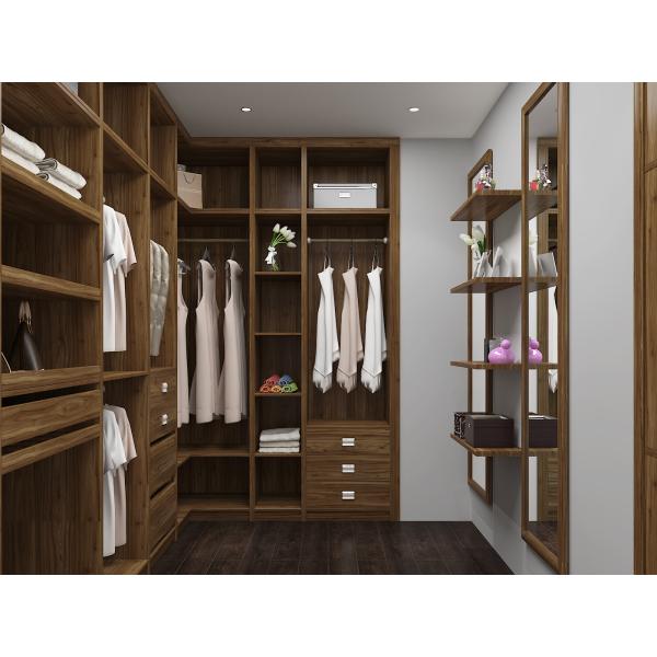 Застегнутая дверь МДФ встроенная в гардеробную мебель