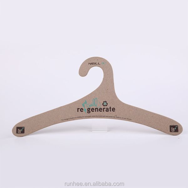Recycled Kids Clothing Paper Hanger Cardboard Baby Clothing Hangers Custom Printing
