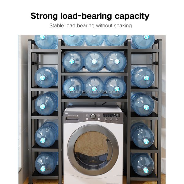 Bathroom Multi Tier Space Saver Toilet Metal Bathroom Organizer Accessory Towel Storage Shelf Corner Washing Machine Rack Set