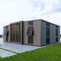 Maison de conteneurs à deux ailes facile à plier 20 pieds Petit appartement