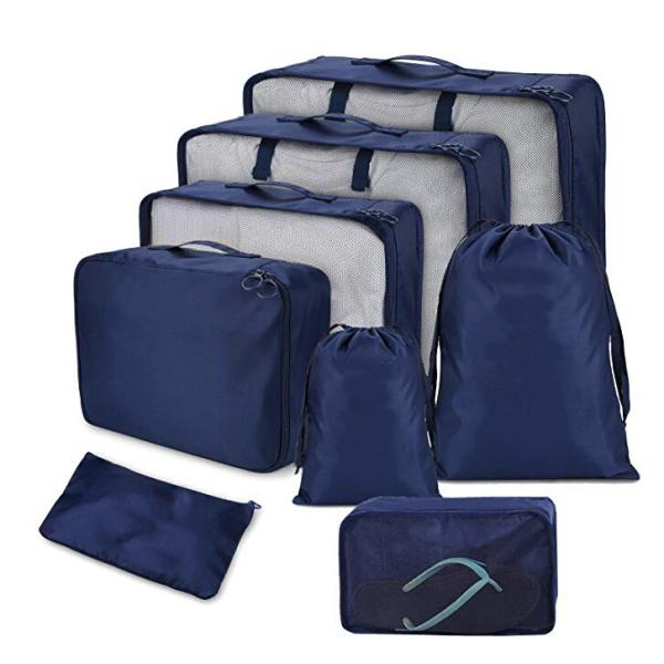 Underwear Travel Packing Pods Adult Unisex 8pcs Navy Blue Color