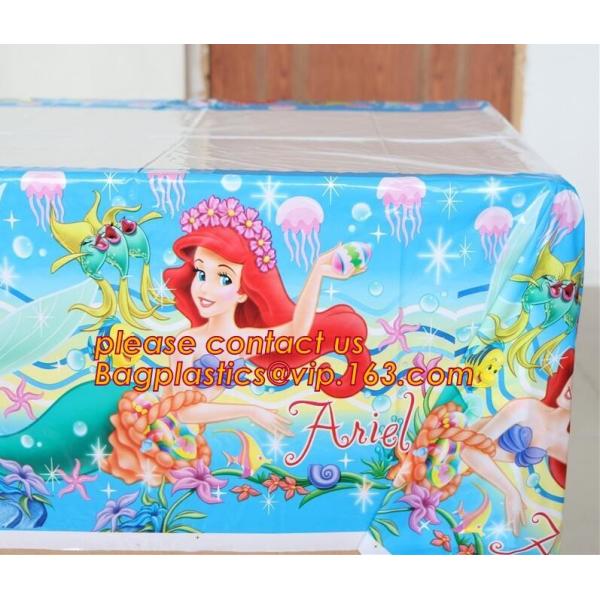 Поставки tablecover партии детей мультфильма скатерти дня рождения с днем рождения пластиковые, рождение ZLDECOR прекрасное 108cm устранимое