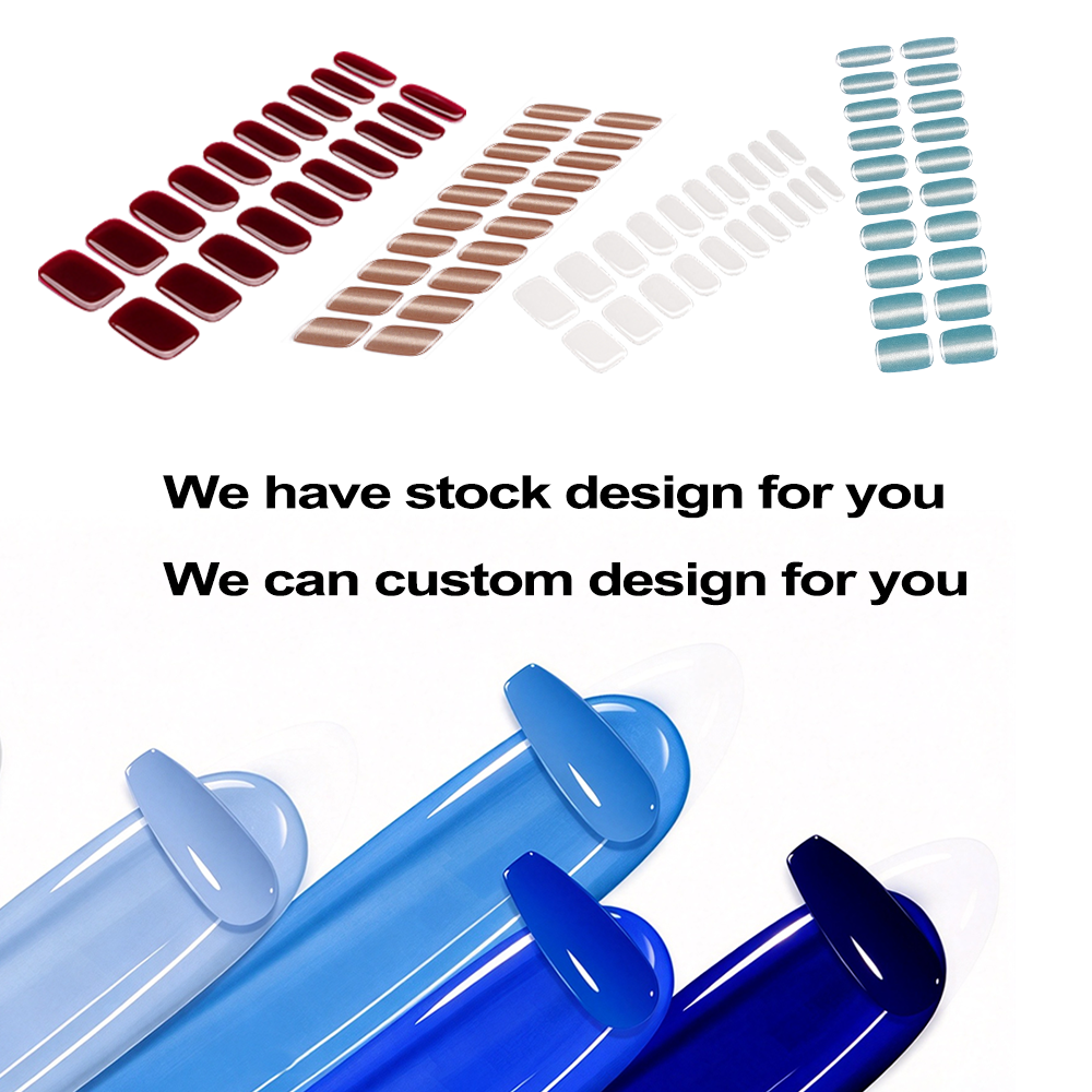 No LED Lamp Needed Gel Nail Wraps Easy Apply Remove Salon Quality Gloss Full Cover
