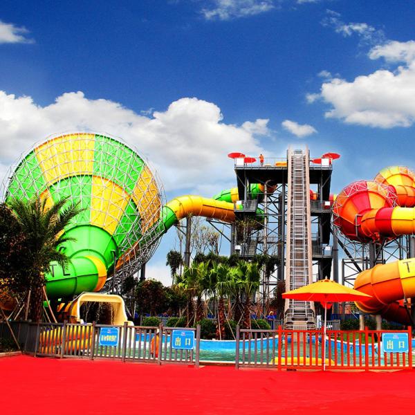 Professional Manufacturing Supply Water Slides Theme Parks Large Fiberglass Water Slide for Kids