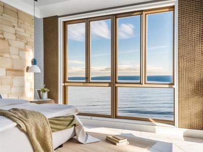 Moderno Residencial Alumínio Sliding Windows impermeável acabamento de grãos de madeira