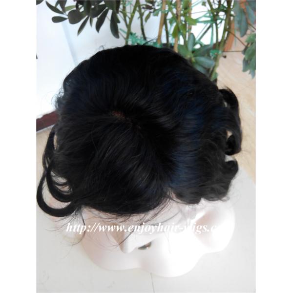 Human hair full lace wig 10