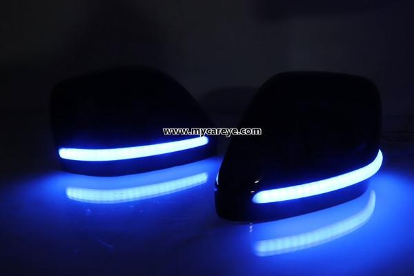 Nissan Patrol Flowing LED Side RearView Mirror Black Cover Replacement Turn Signal Lights
