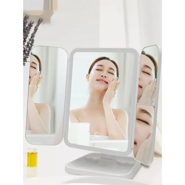 Smart Makeup Mirror Trifold Makeup Mirror LED Lights(WH-MR-93)