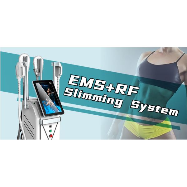 RF EMS Body Slimming Machine 4 Handles Multi Area Treatment High Throughput