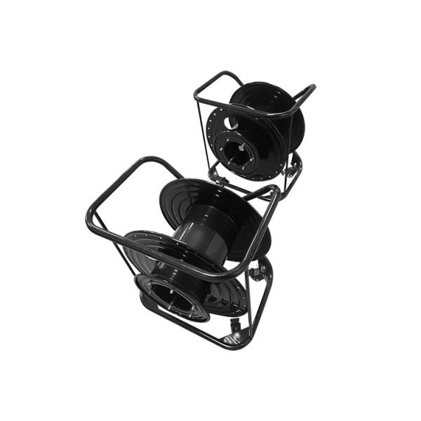 Compeletly Metal  Reel Portable with four wheels for Tactical Military armoured Fiber Optic Cable