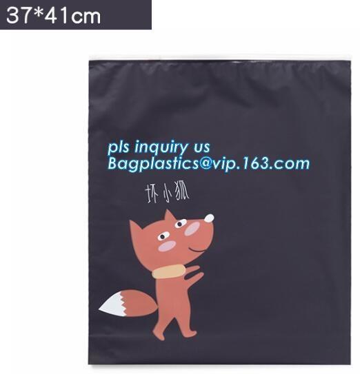 Clear poly leakproof plastic slider zipper bags for packaging, slider zipper lock bag, Plastic Slider Top Zipper Bag