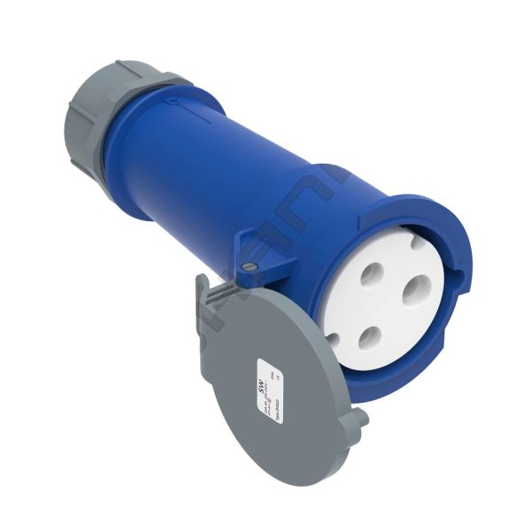 Conector industrial de 3 pines 32A 220V-250V 50/60Hz 3P 6h 2P+T IP44 CEE/IEC IP44 Conector industrial hembra de aviación a prueba de agua