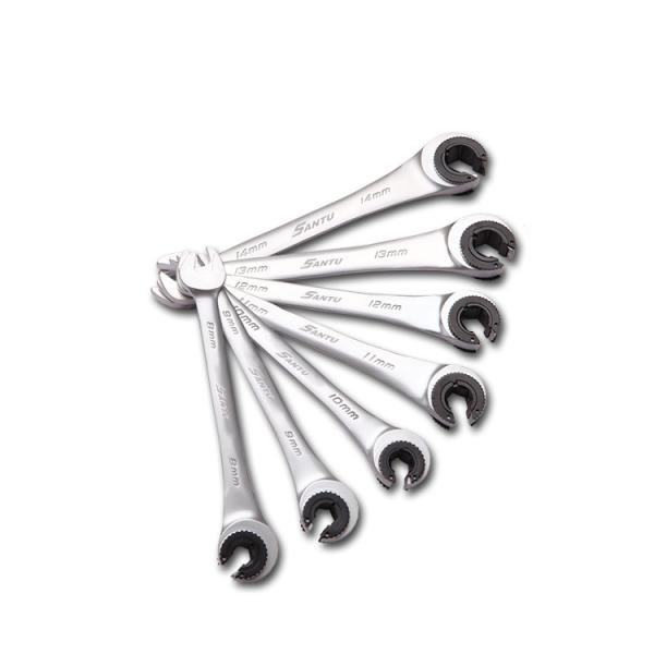 TPR Forged Steel Wrench Combination 19mm Flex Head Ratcheting Set Anti Friction
