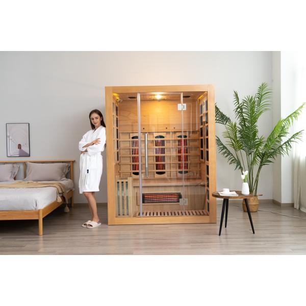 Removable Beauty Spa Combined Infrared And Steam Sauna Room 3 Person Size