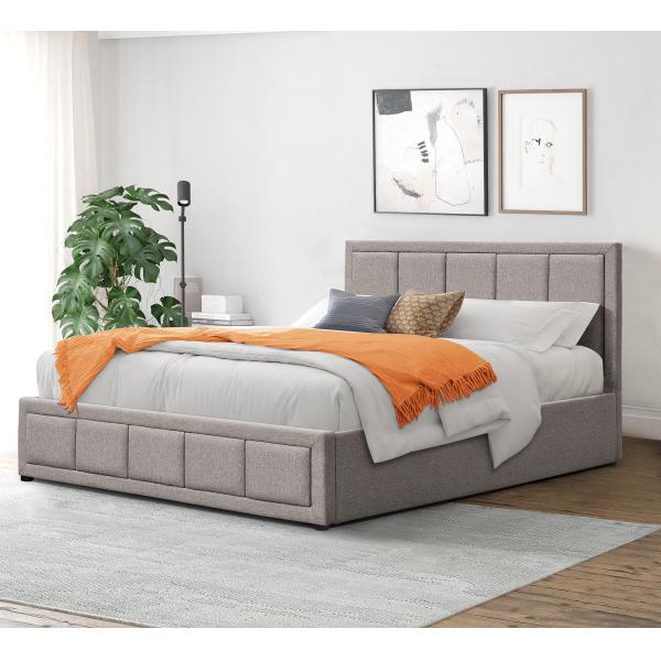 Двойной размер 4ft6 обил современное изголовье машинной плиты поднимает вверх хранение