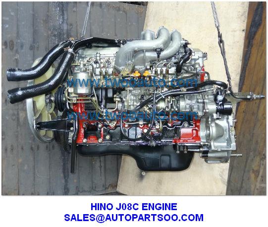 HINO J08C ENGINE ,  USED JAPAN ENGINE ASSY  ，HINO J08C ENGINE
