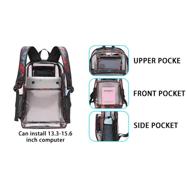 Clear Backpack Heavy Duty Kids Backpacks for Boys Clear Bookbag Stadium Approved Transparent Bags