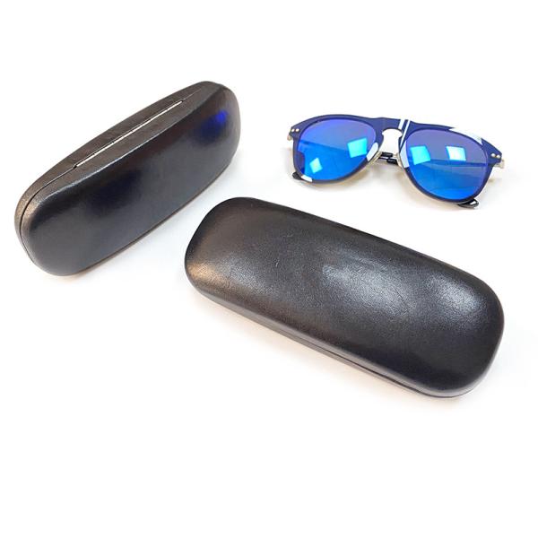 Pure colour Pu Leather Eyeglasses Case Hard Metal Optical Glasses Case sunglasses case