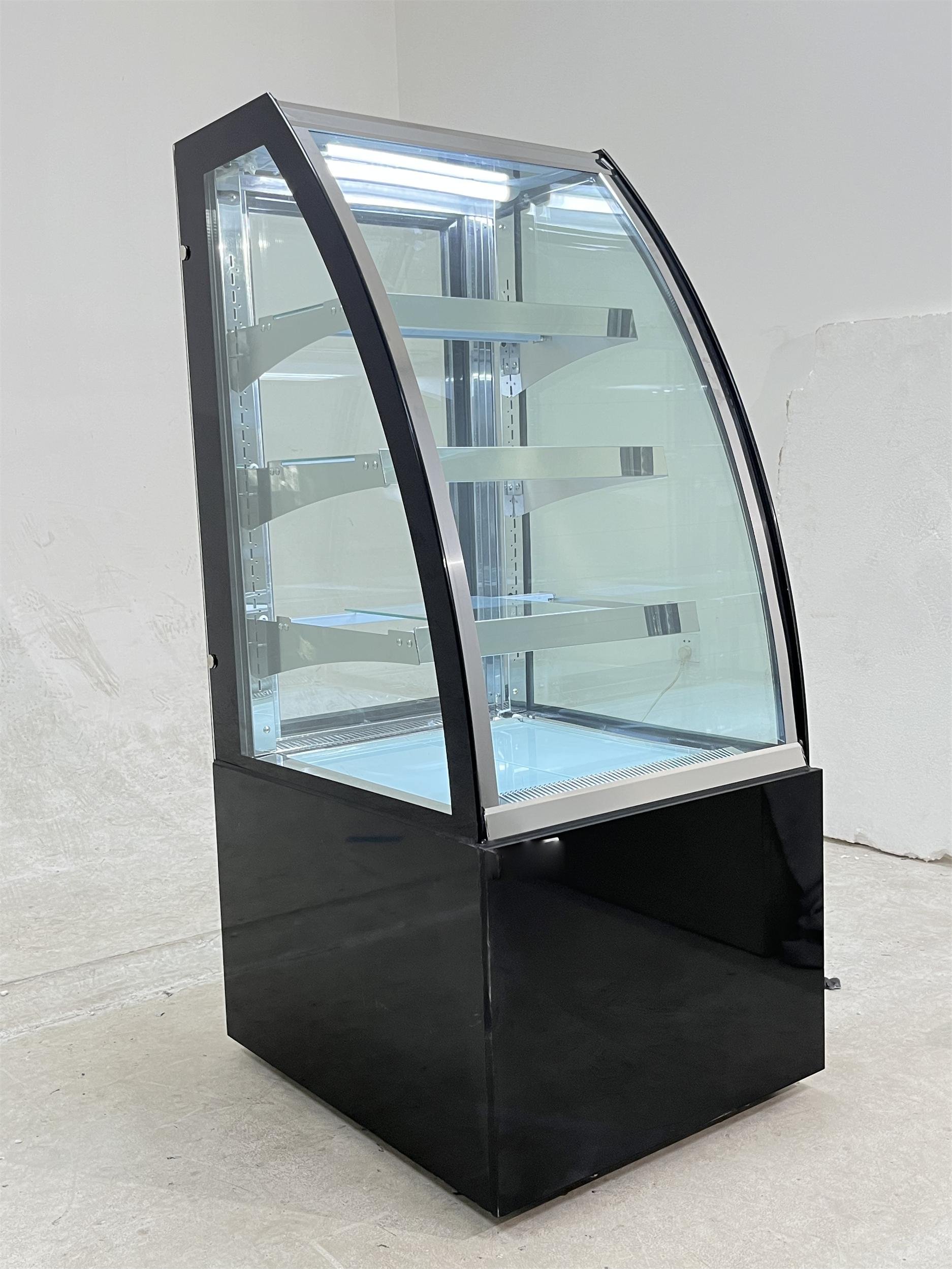 ROSA 60TS  Extra‑tiny size  Commercial Arc Glass Cake Display Refrigerator Bakery Showcase