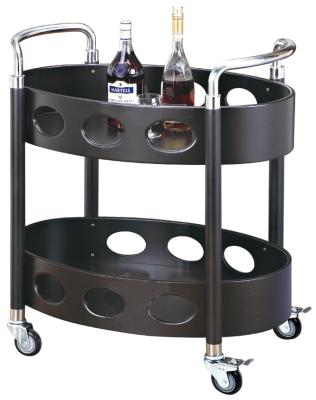 Room Service Equipments Oval Liquor Trolley Restaurant Supply Equipment For Restaurant