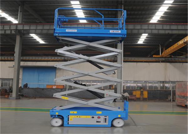 320kg Movable  Electric Scissor Lift Carts 381*127mm Tire Size High Capacities
