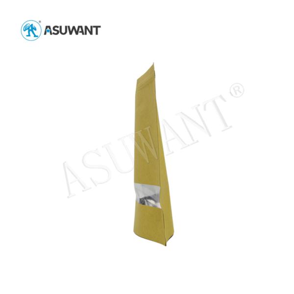 Laminated Layer Material Kraft Paper Zipper Bags Recyclable For Packing Food