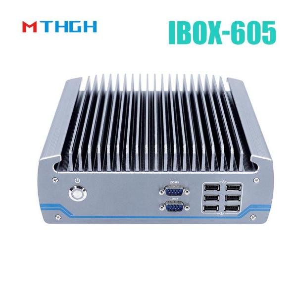 Intel Core I5-8500T Chassis de alumínio Mini PC, PC industrial sem ventoinha IBOX-605