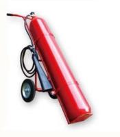 Trole vermelho do cilindro do extintor do CO2 30KG para a luta contra o incêndio da classe B