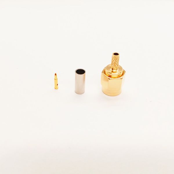 SMA Male Connector Gold-Plated Brass DC-6GHz 50Ω RF Connector for RG316 Cable