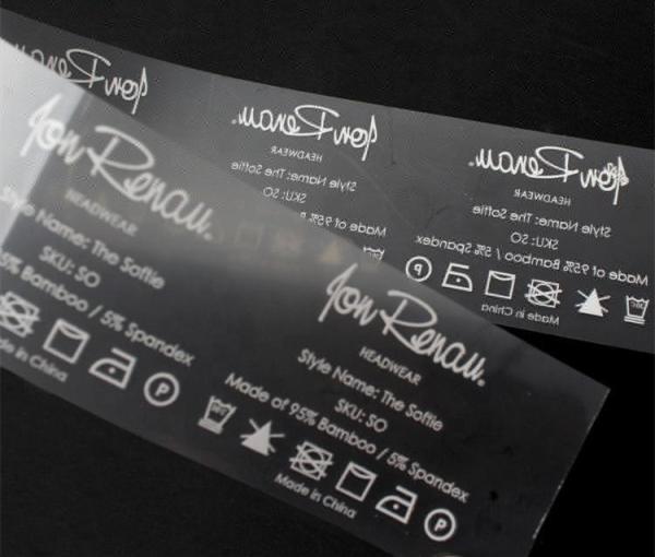 Heat Transfer Clear TPU Garment Washing Care Labels