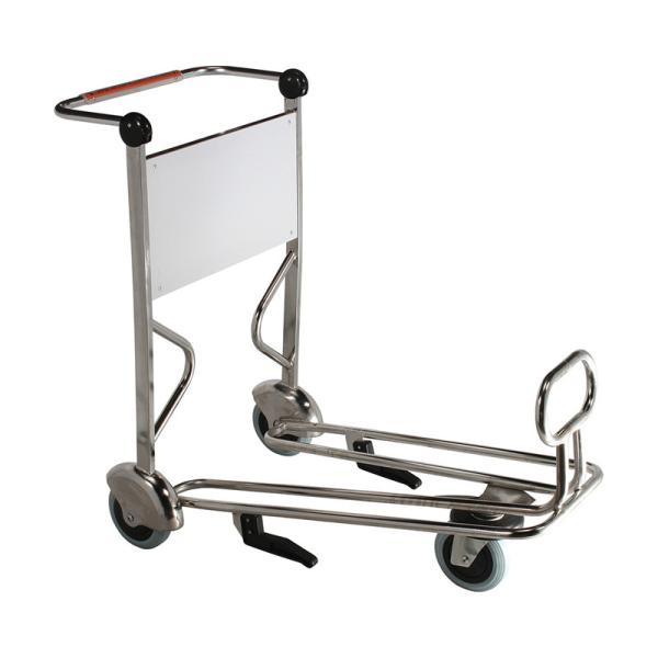 Caminhão de bagagem de aeroporto de aço inoxidável personalizado 250kg Carrinho de bagagem de aeroporto