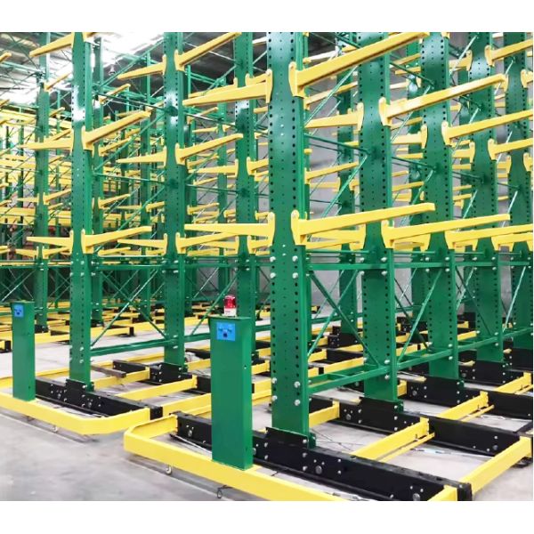 Heavy Duty Storage Cantilever Rack Electric Mobile Cantilever Racking for Pipe Sheets Long Materials