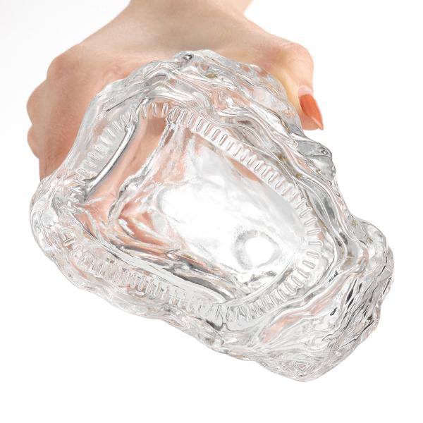 Decal Glass Products Unique Shape Transparent Decoration Glass Wine Bottle Tumbler